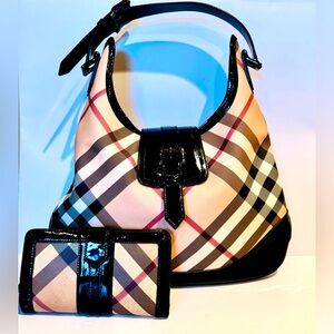 Burberry shoulder bag and matching wallet